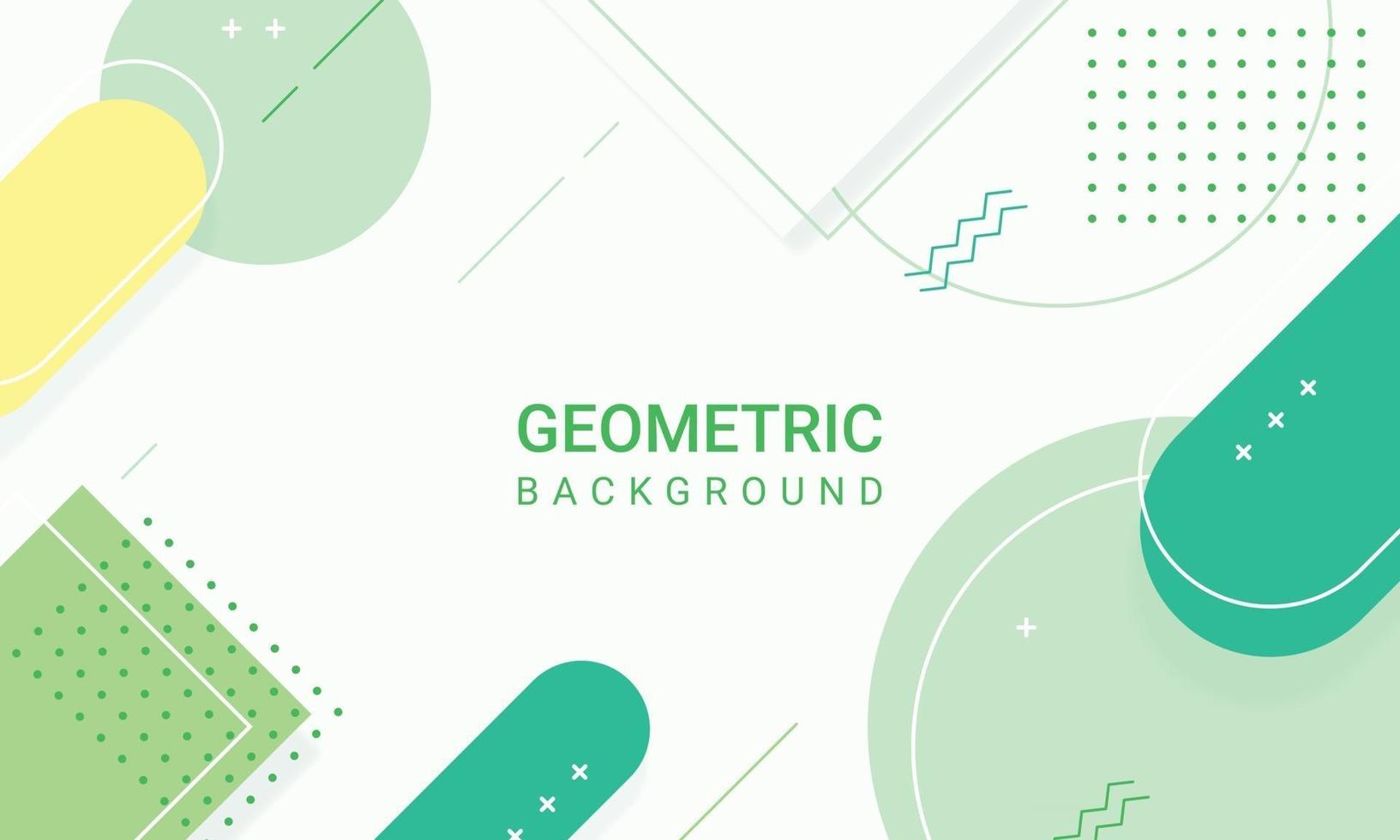 Formas geométricas verdes abstractas de fondo de elementos modernos vector