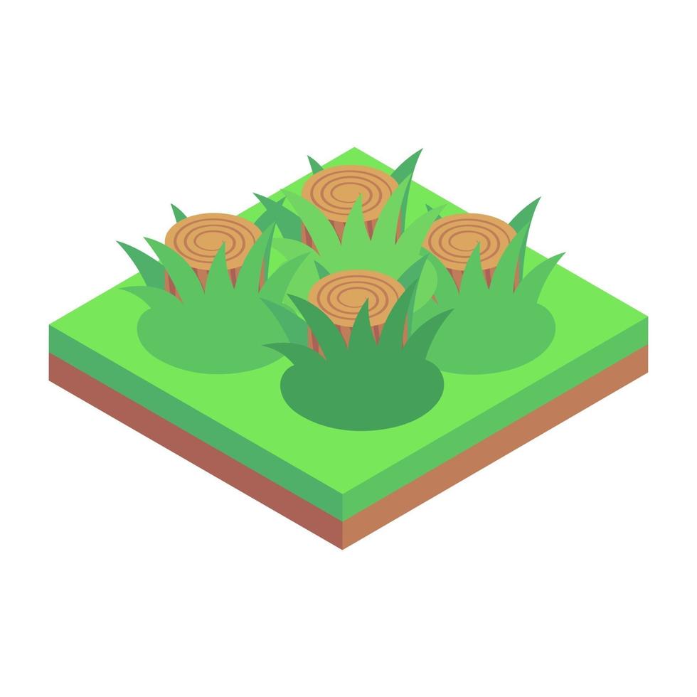 Deforestation Cutted Trees vector