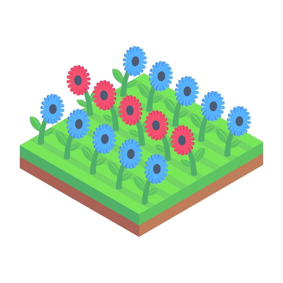 Different Flower Garden vector