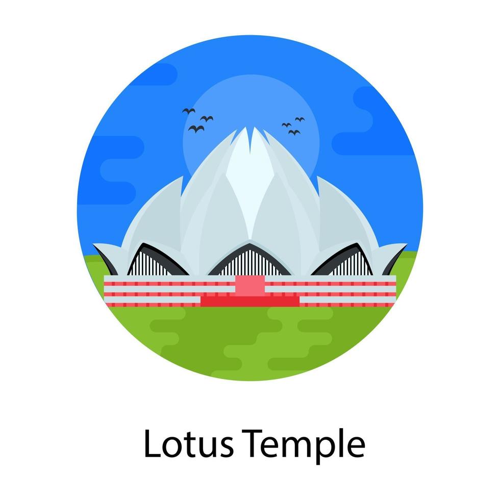 Lotus Temple Indian worship vector