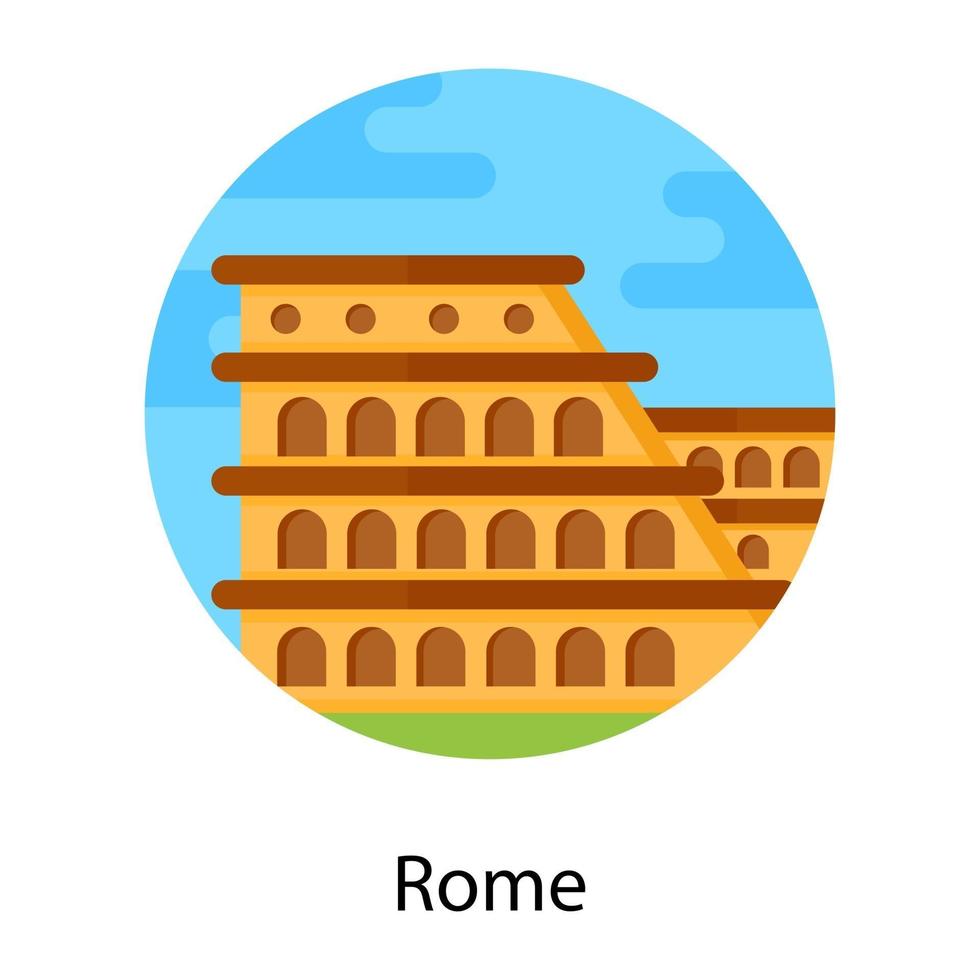 Rome Italy landmark vector