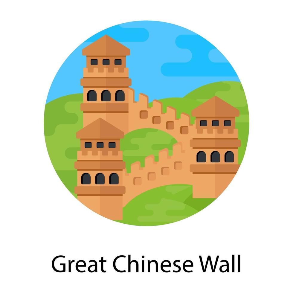 Great Chinese Wall vector