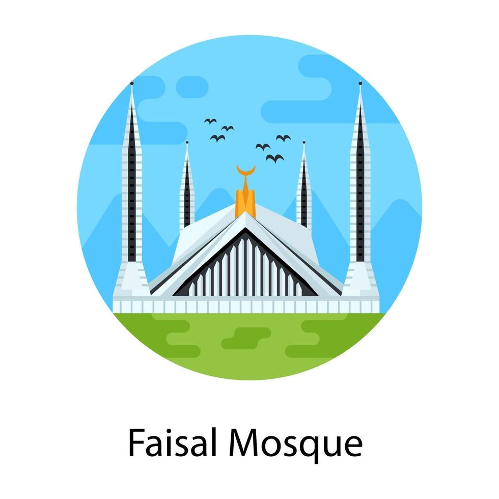 Holy  Faisal Mosque vector