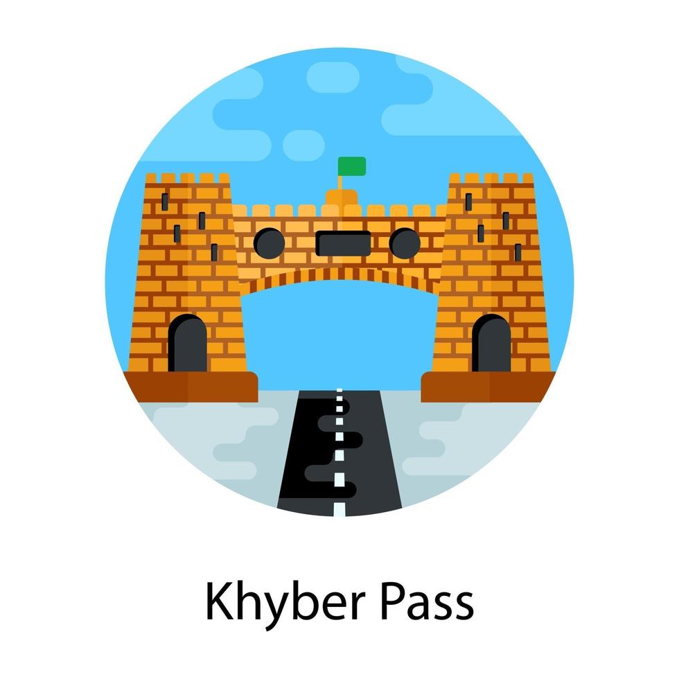 Khyber Pass Pak Afghan Border vector