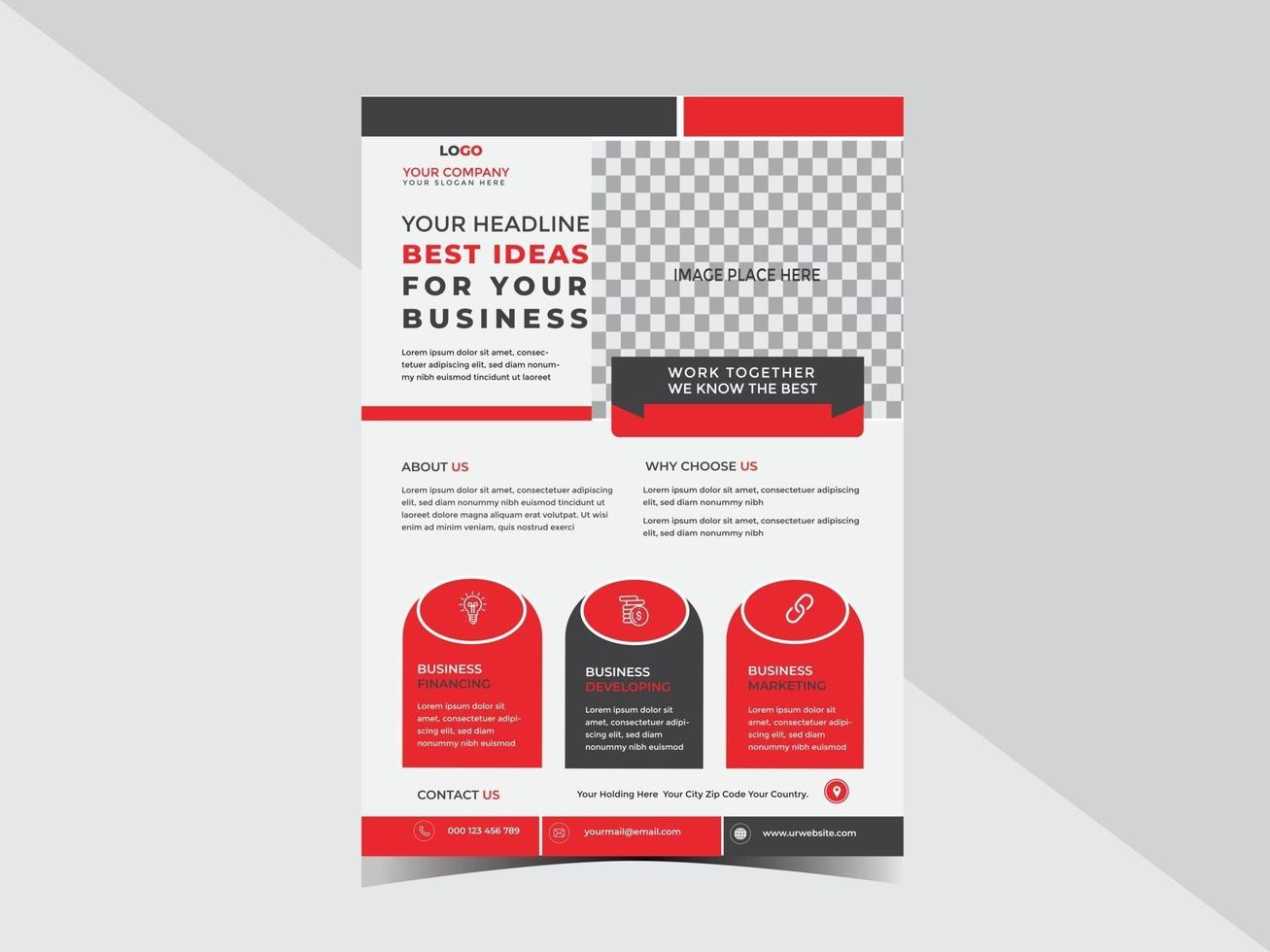 Corporate Multipurpose Business Flyer Design Template vector