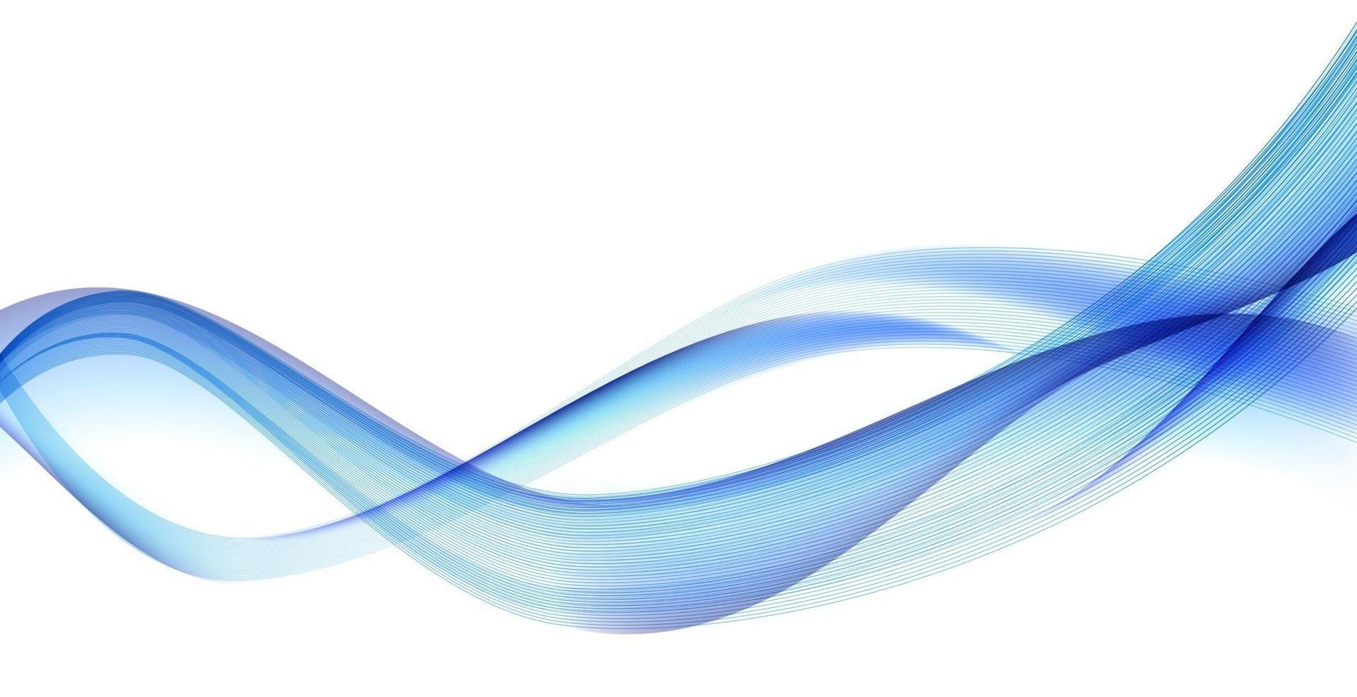 Abstract Wave Set on White Background. Vector Illustration.