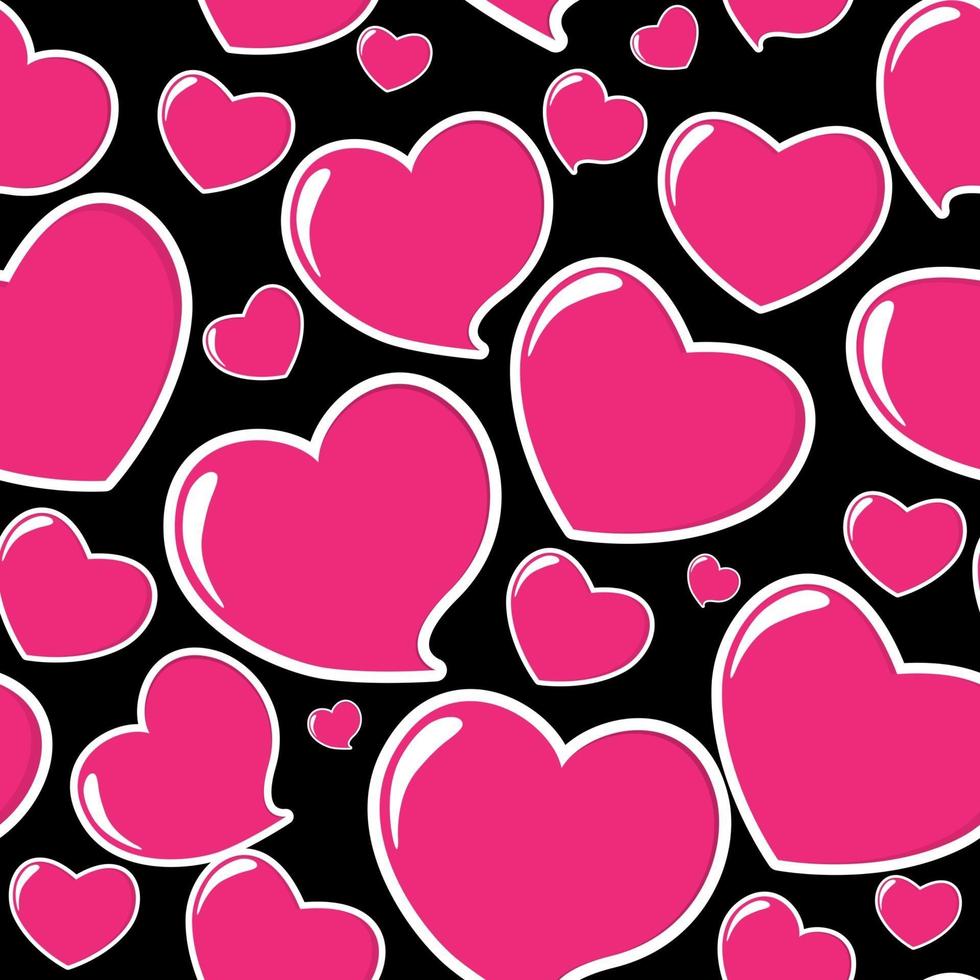 Heart Seamless Pattern Vector Illustration