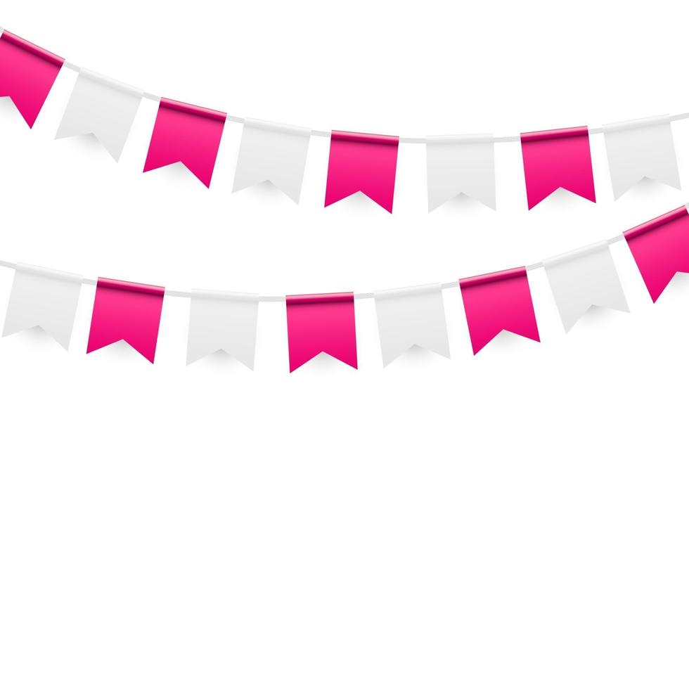 Party Background with Flags Vector Illustration