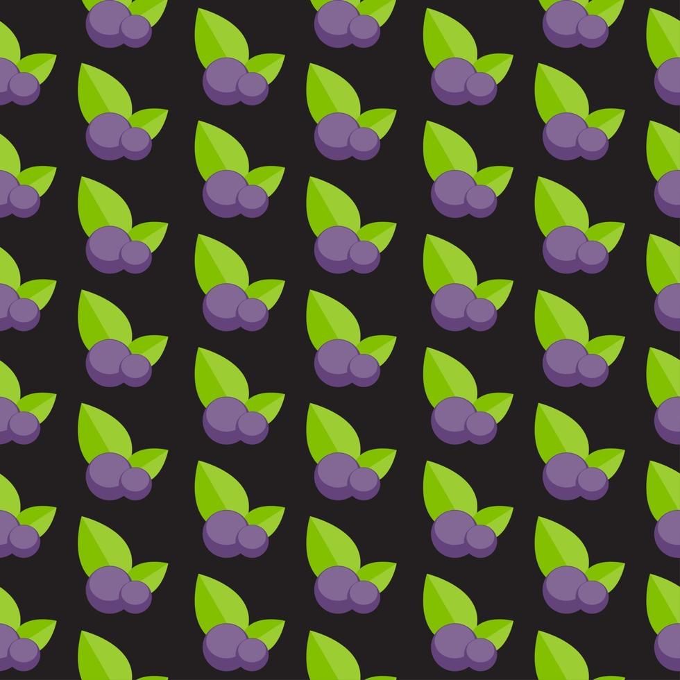 Blueberry Flat Seamless Pattern Background Icon Vector Illustration