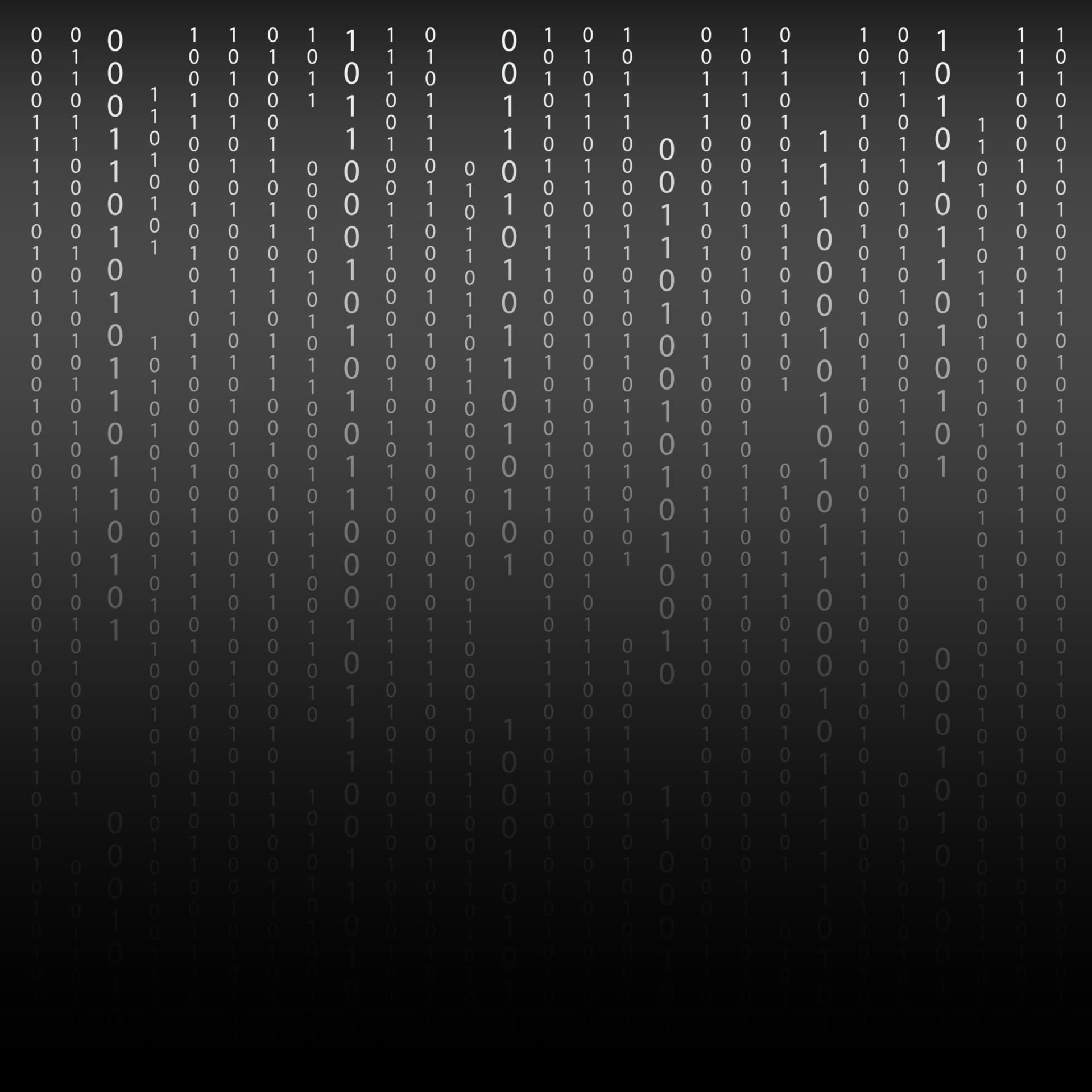 binary code black and white