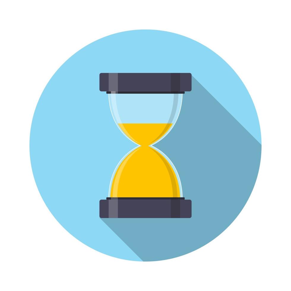 Hourglass, Sandglass Icon in Flat Style. Vector Illustration