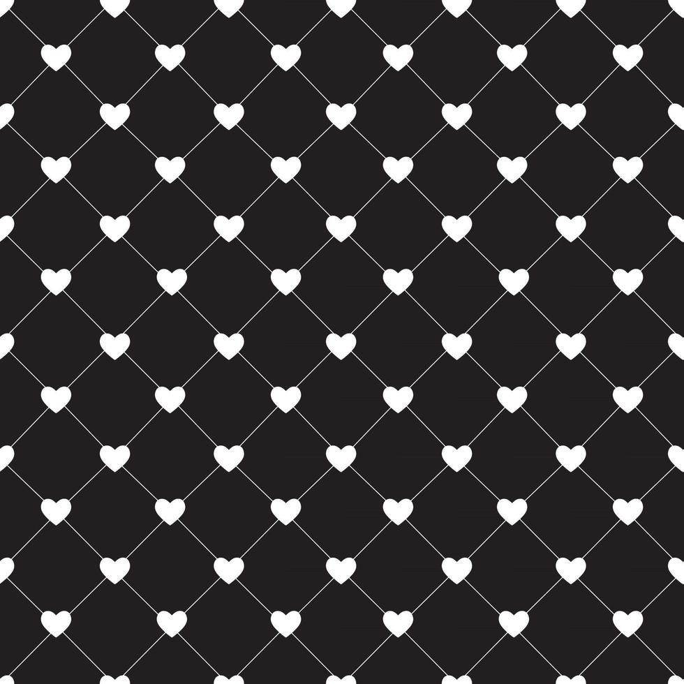 Valentines Day Seamless Hearts Pattern Vector Illustration