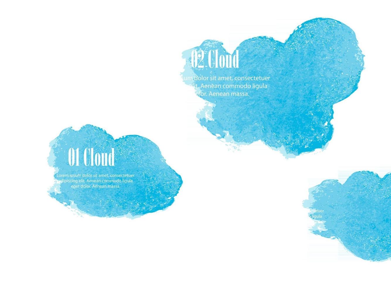 Watercolor Cloud Templates for Business Vector Illustration