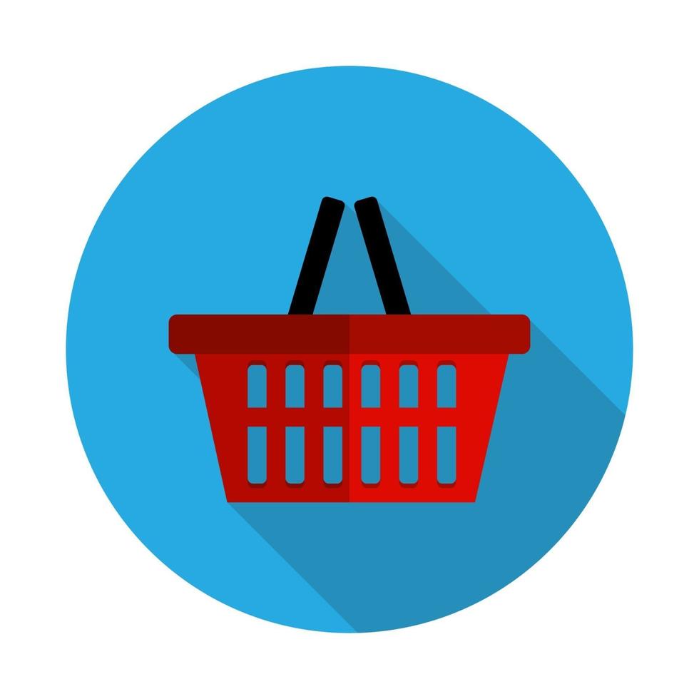 Flat Design Concept Shopping Bag Vector Illustration With Long Shadow