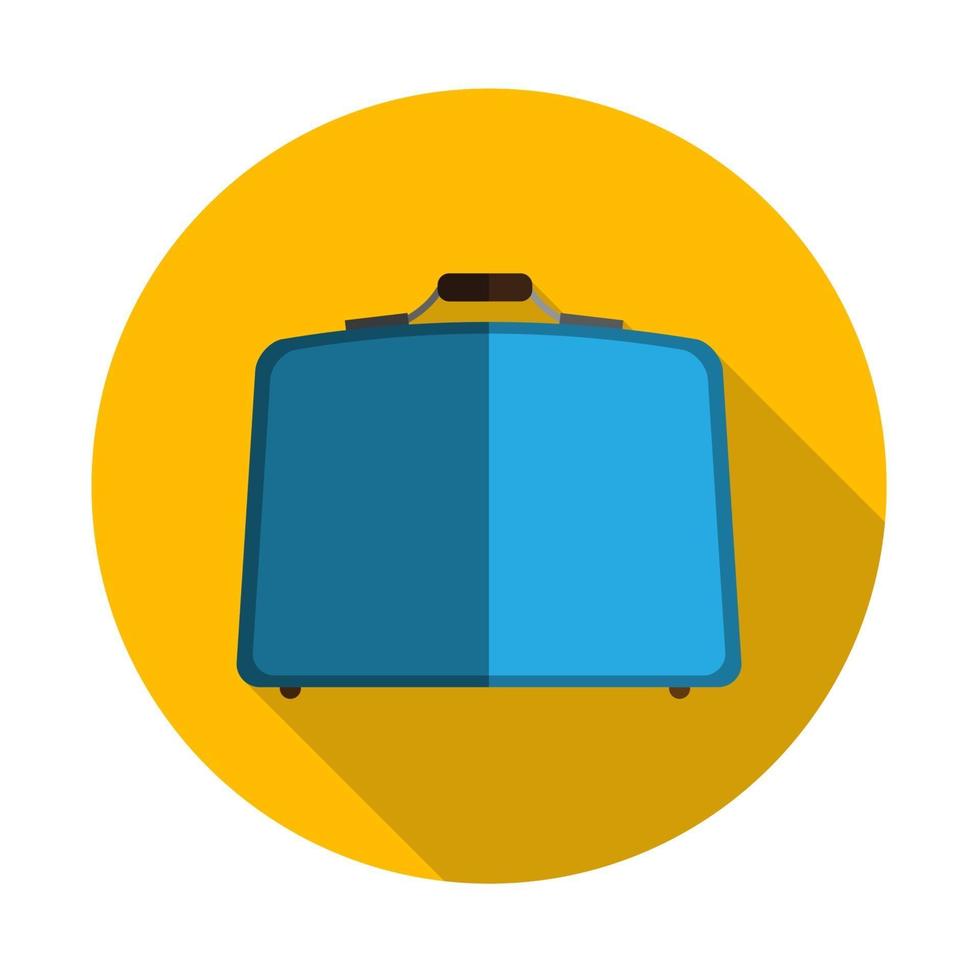 Flat Design Concept Suitcase Vector Illustration With Long Shadow