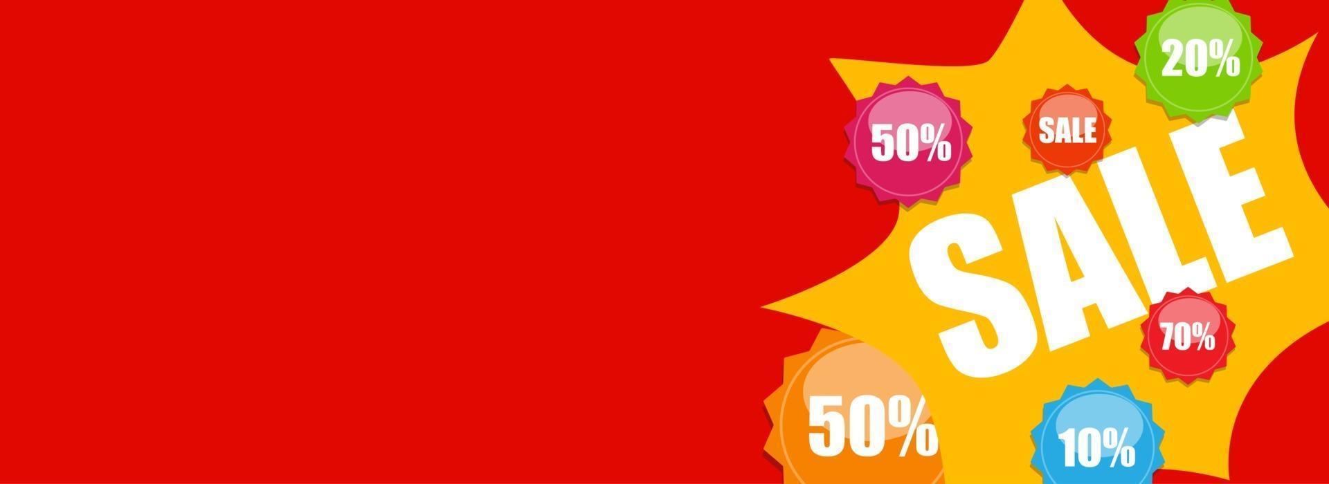 Sale Banner with Place for Your Text. Vector Illustration