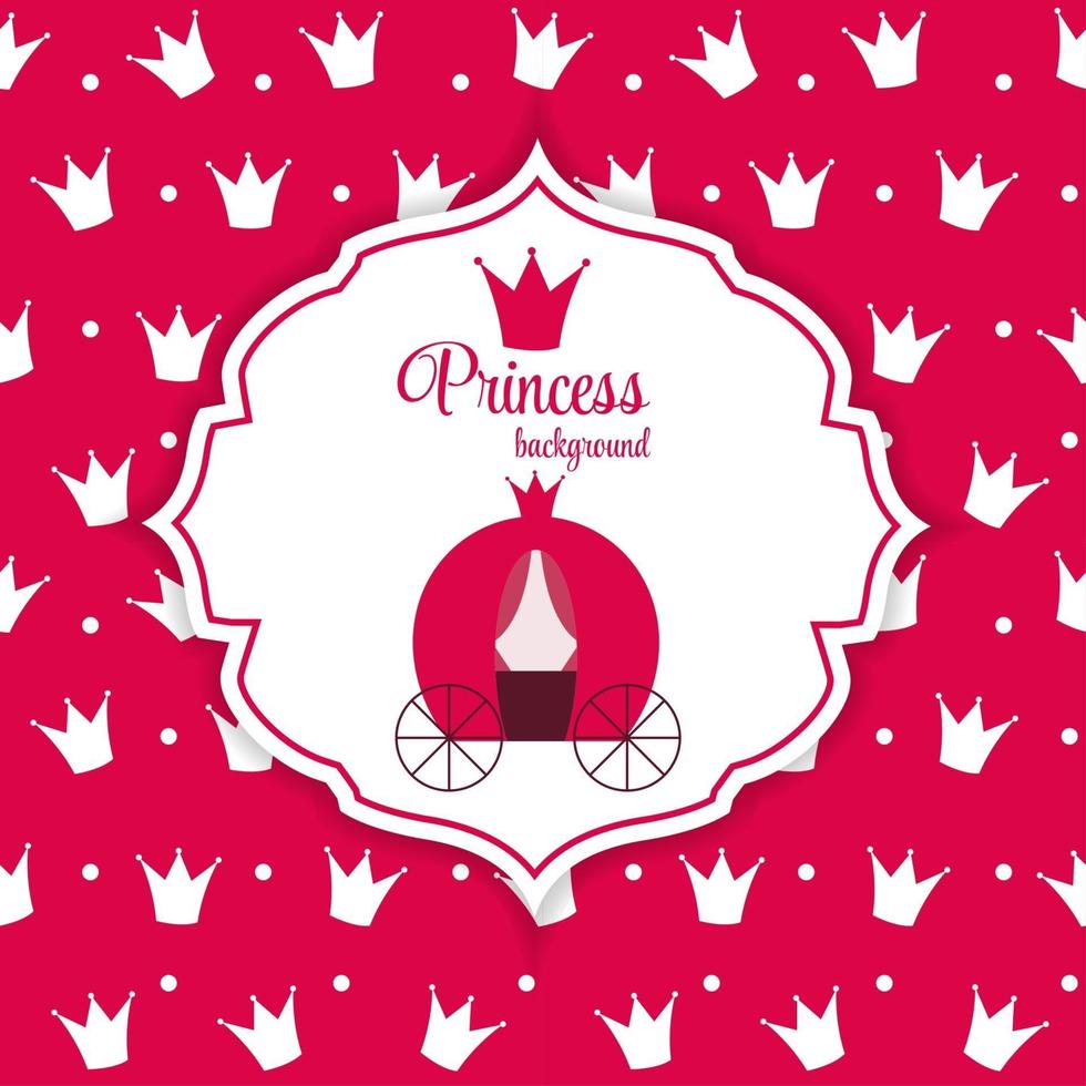 Princess Crown  Background Vector Illustration.