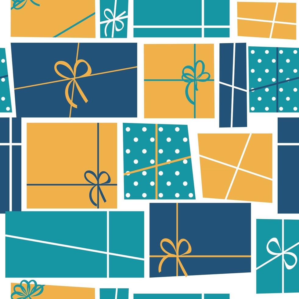 Gift Box Holiday Seamless Pattern Background Vector Illustration