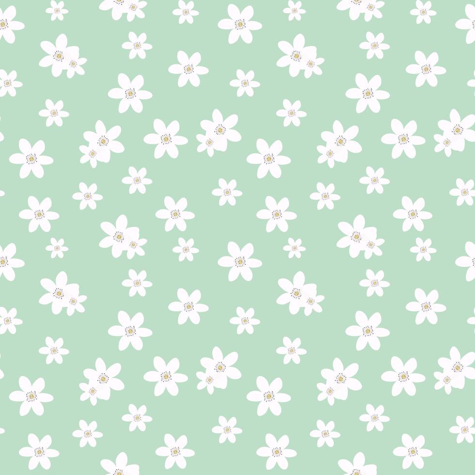 Fondo de patrón transparente de flor simple abstracto vector