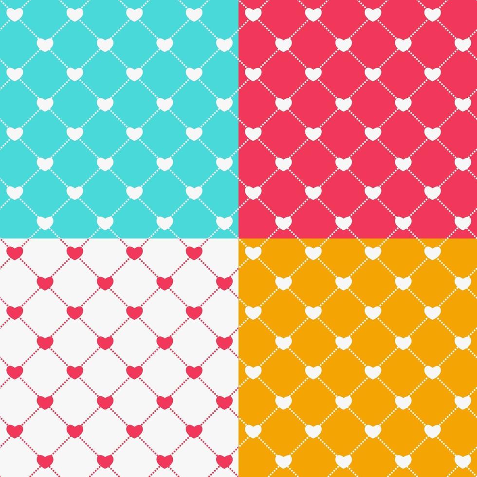 Romantic Seamless Pattern Background Vector Illustration