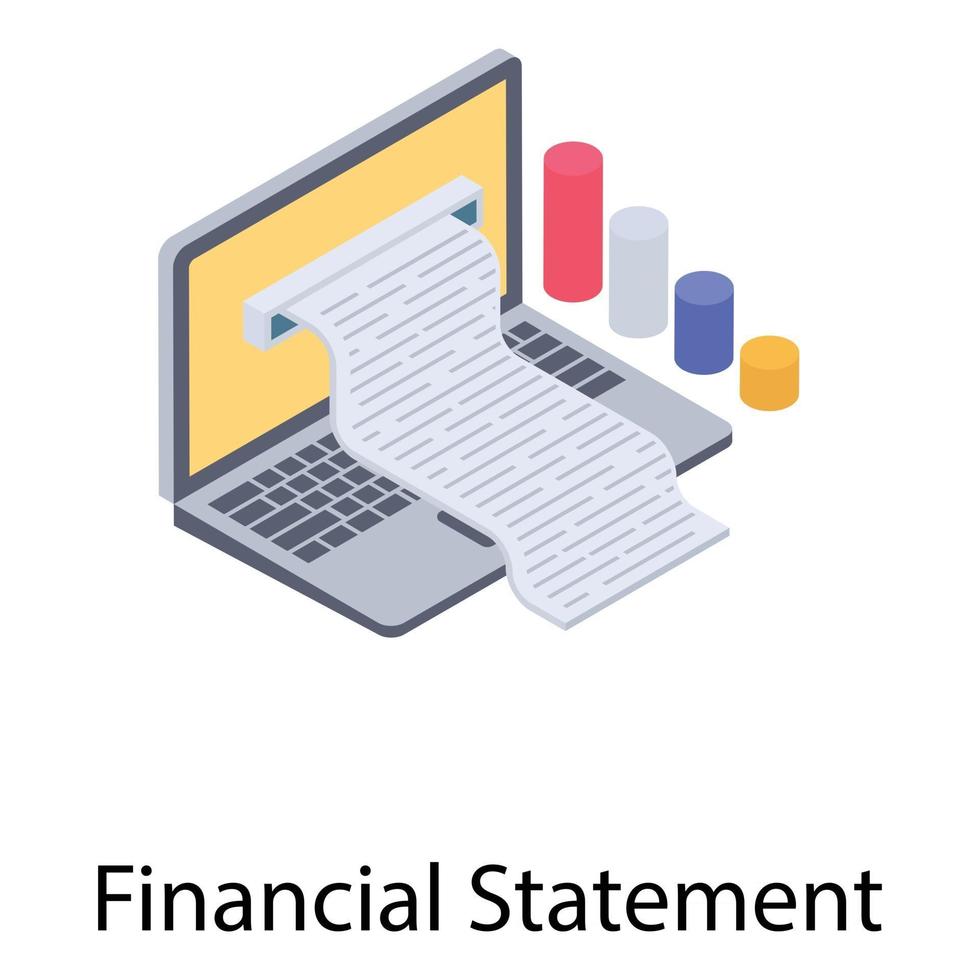 Online Financial Statement vector
