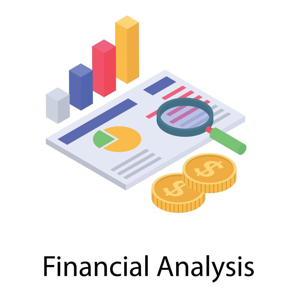 informe de análisis financiero vector