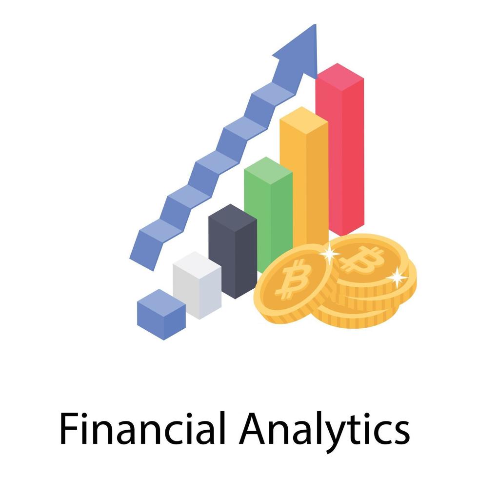 Financial Analytics Concepts vector