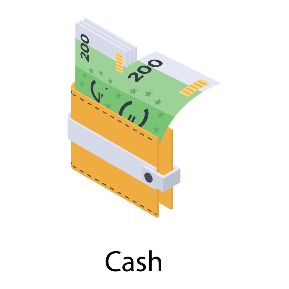 Cash Wallet Concepts vector