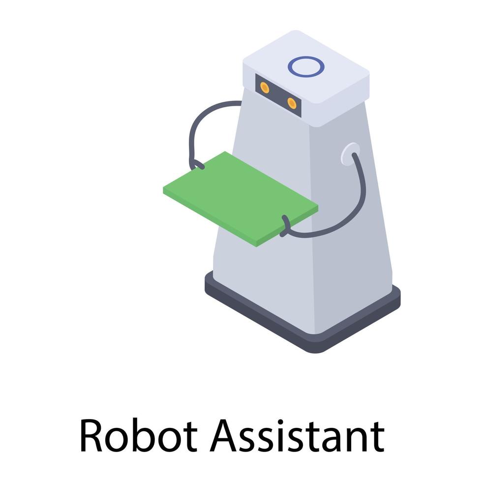 Humanoid Robot Assistant vector