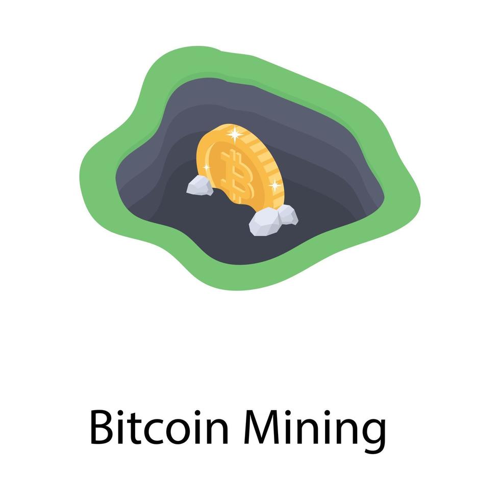 Bitcoin Mining Concepts vector