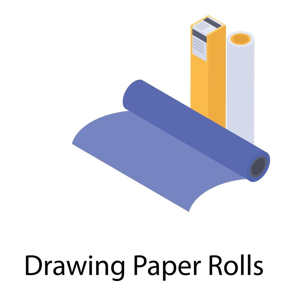 rollo de papel de dibujo vector