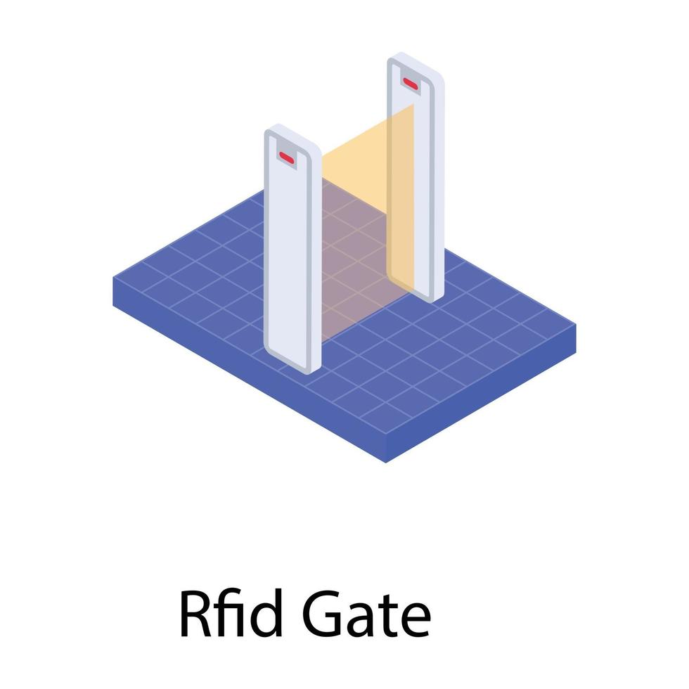 conceptos de puerta rfid vector