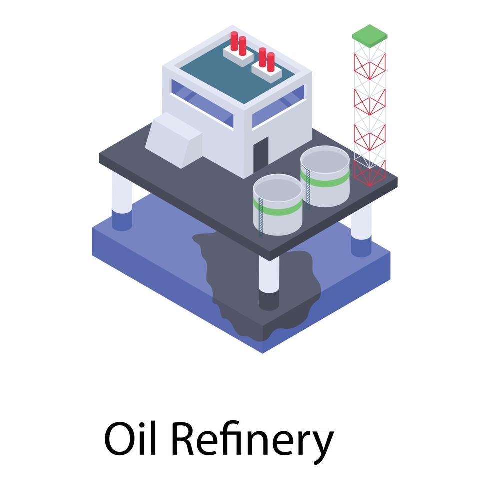 Oil Refinery Plant vector