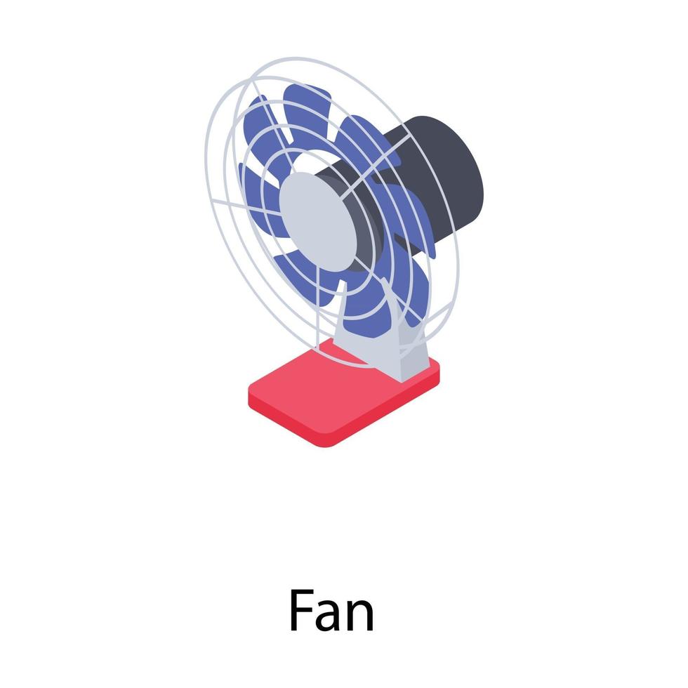 conceptos de ventilador de pedestal vector