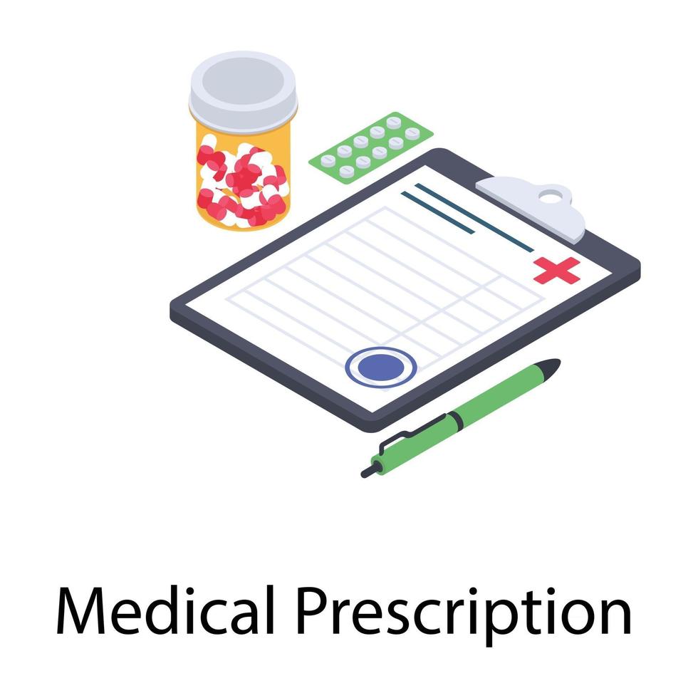 conceptos de prescripción médica vector