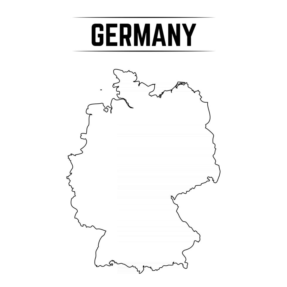 Outline Simple Map of Germany vector