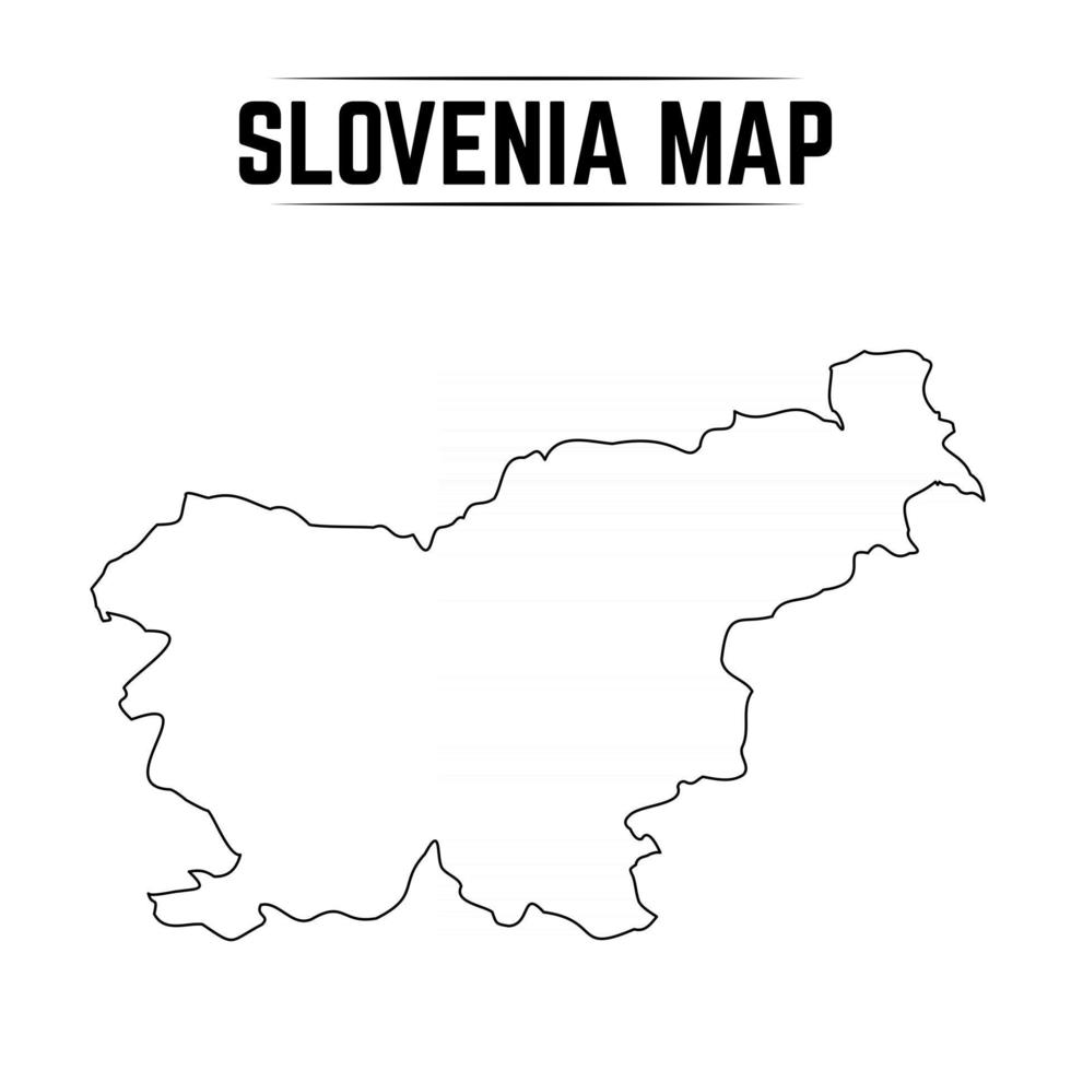 Outline Simple Map of Slovenia vector