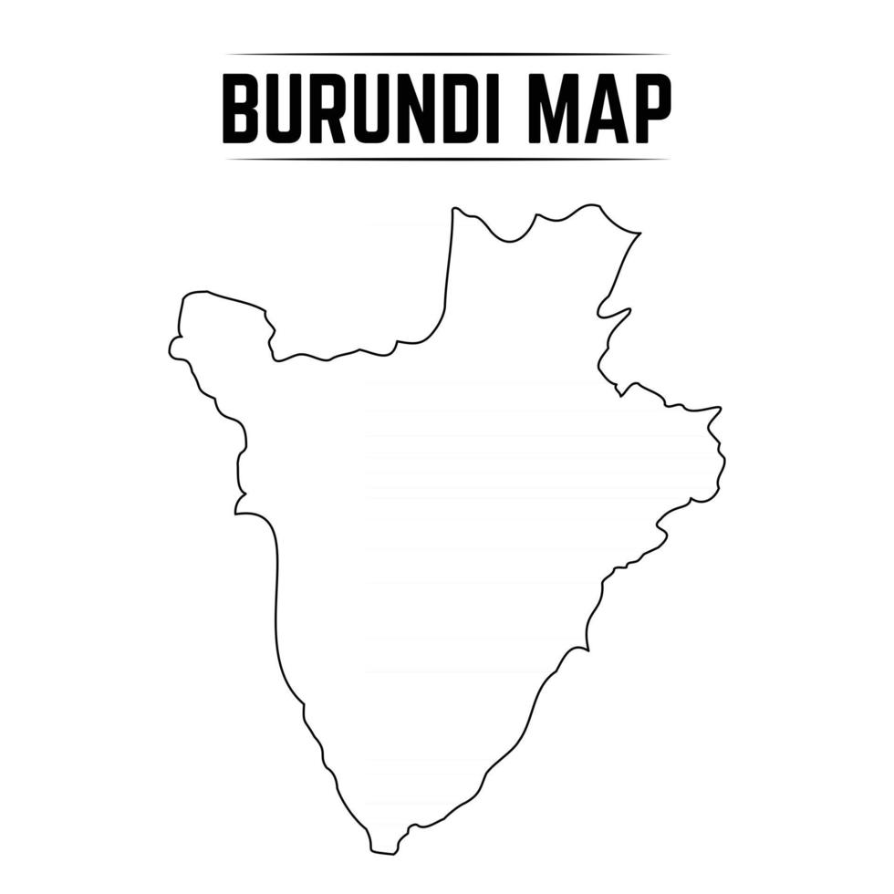 Outline Simple Map of Burundi vector