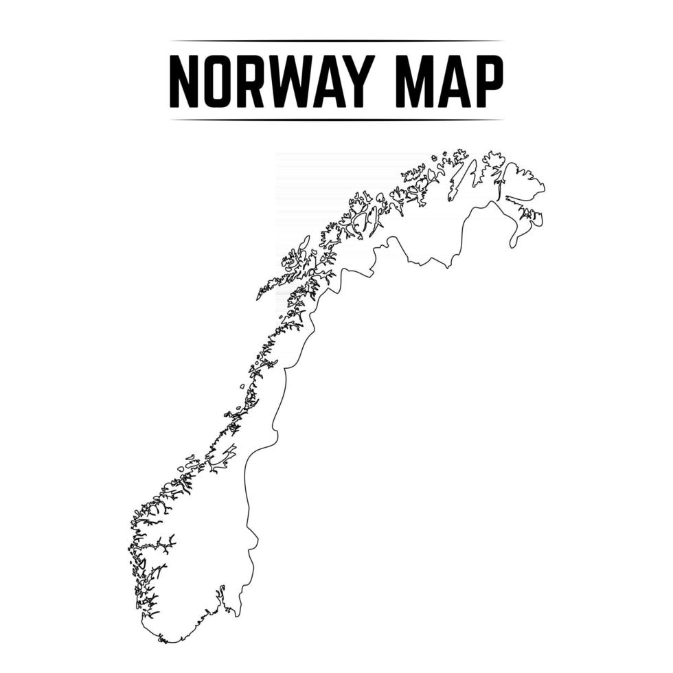 esquema simple mapa de noruega vector