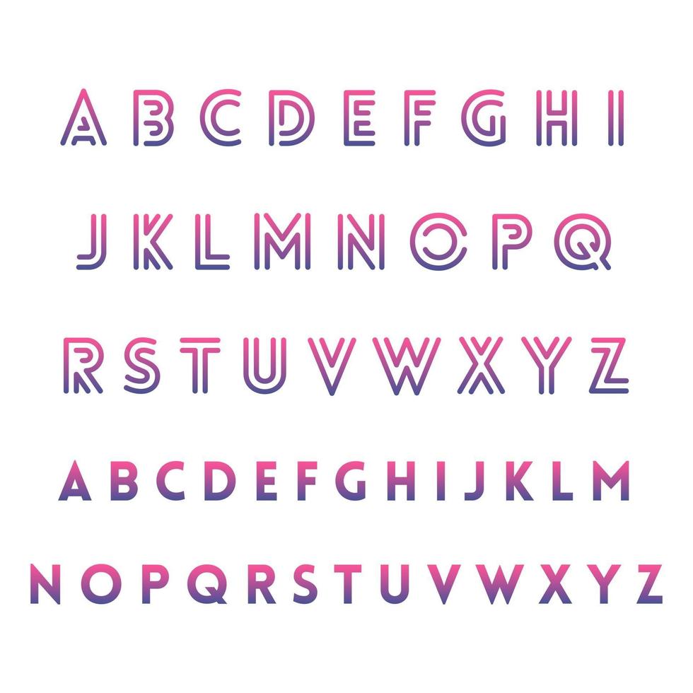 Cool Lined Alphabet Characters A to Z 2905426 Vector Art at Vecteezy