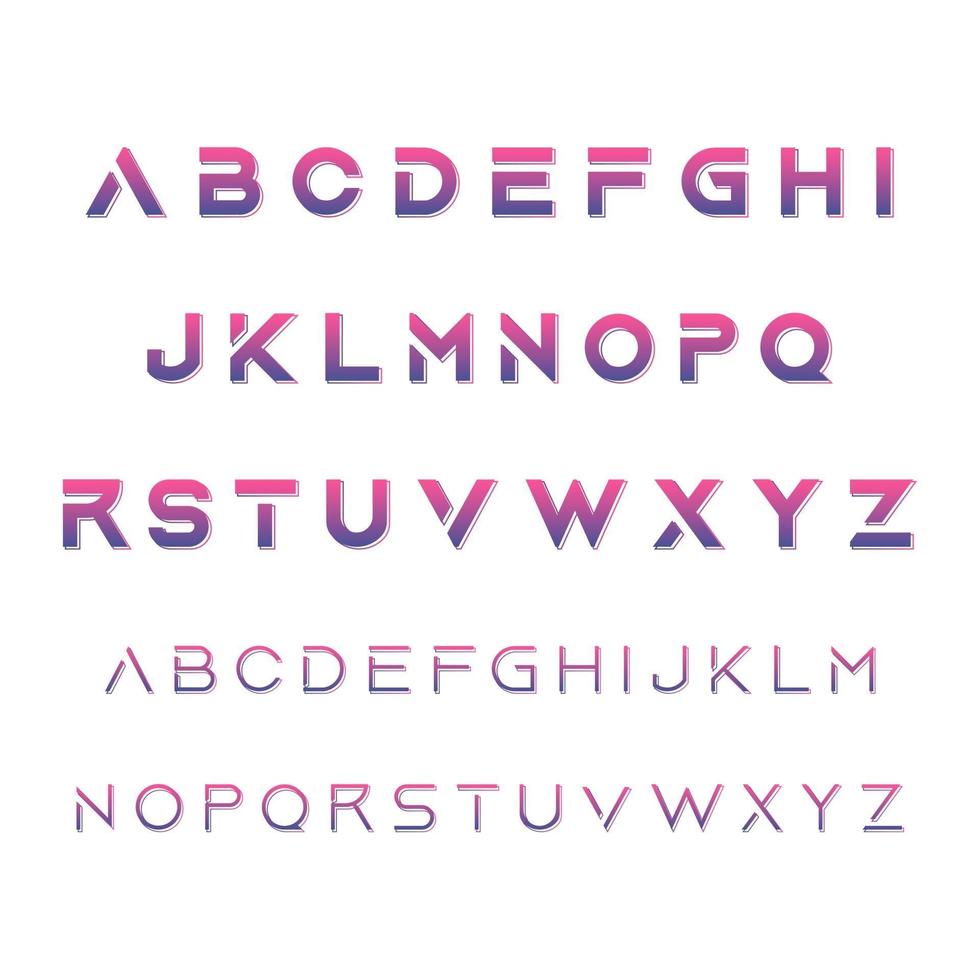 Modern Alphabet Characters A to Z vector