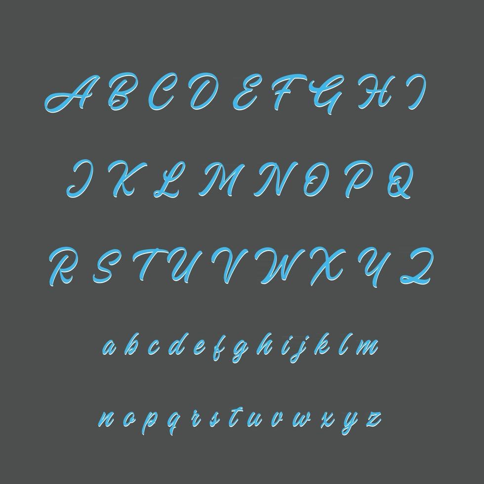 Script Alphabet Font A to Z 2905448 Vector Art at Vecteezy