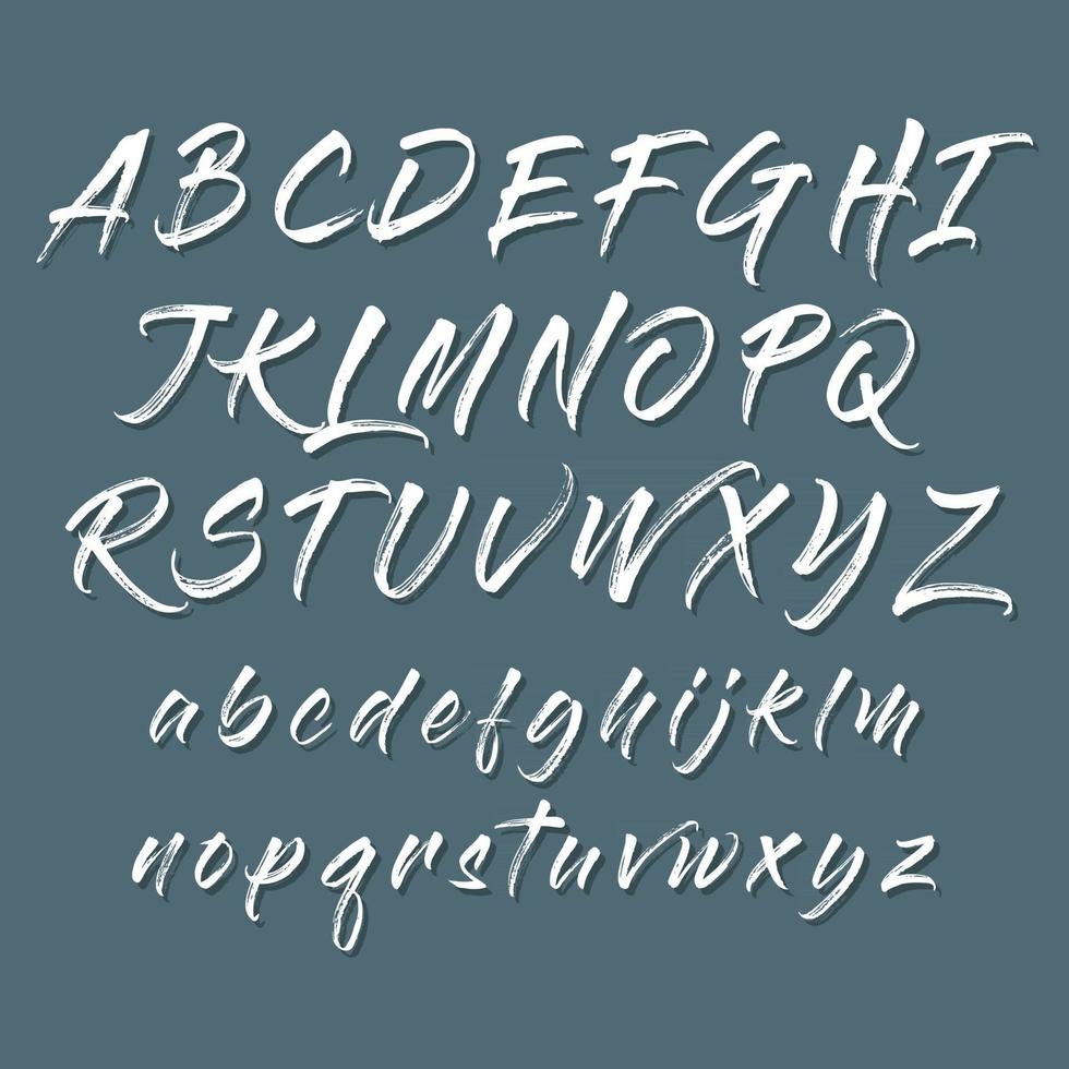 White Decorative Font A to Z vector