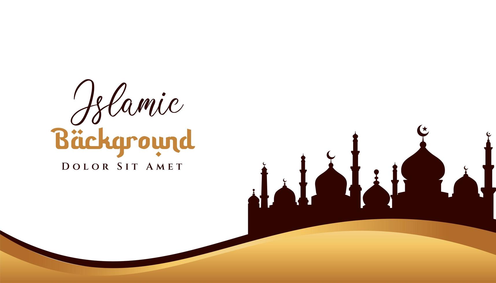 Ramadan kareem islamic background design with mosque illustration. Can be used for greetings card, backdrop or banner. vector