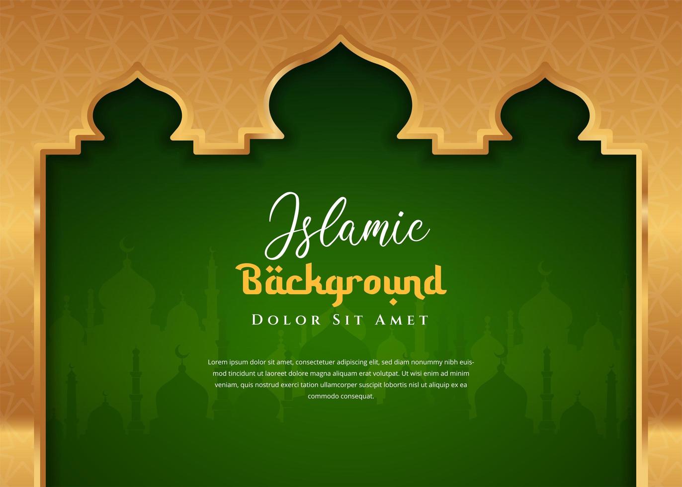 Islamic background design with mosque illustration happy Ramadan kareem. Can be used for greetings card, backdrop or banner. vector