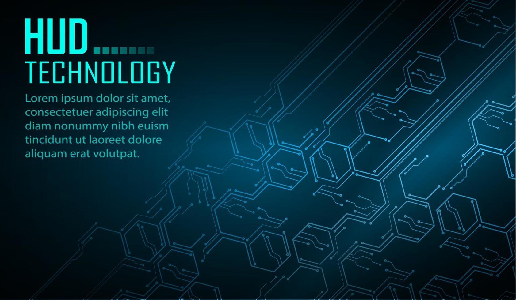 Fondo de concepto de tecnología futura de circuito cibernético vector