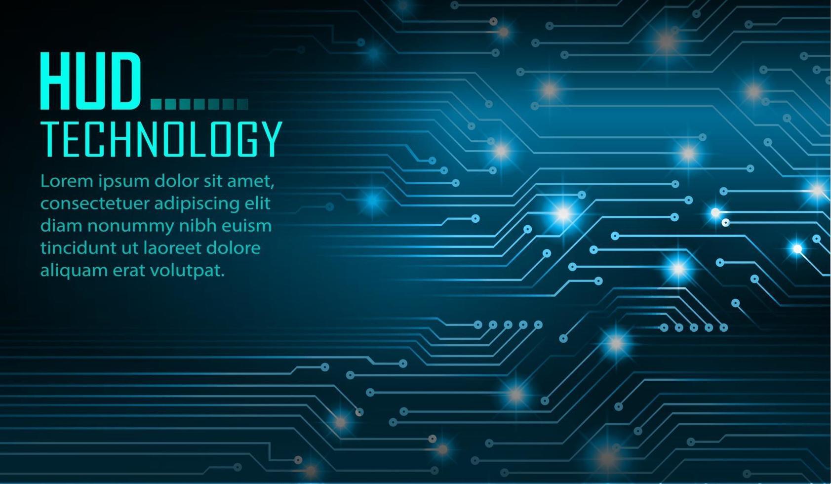 Fondo de concepto de tecnología futura de circuito cibernético vector