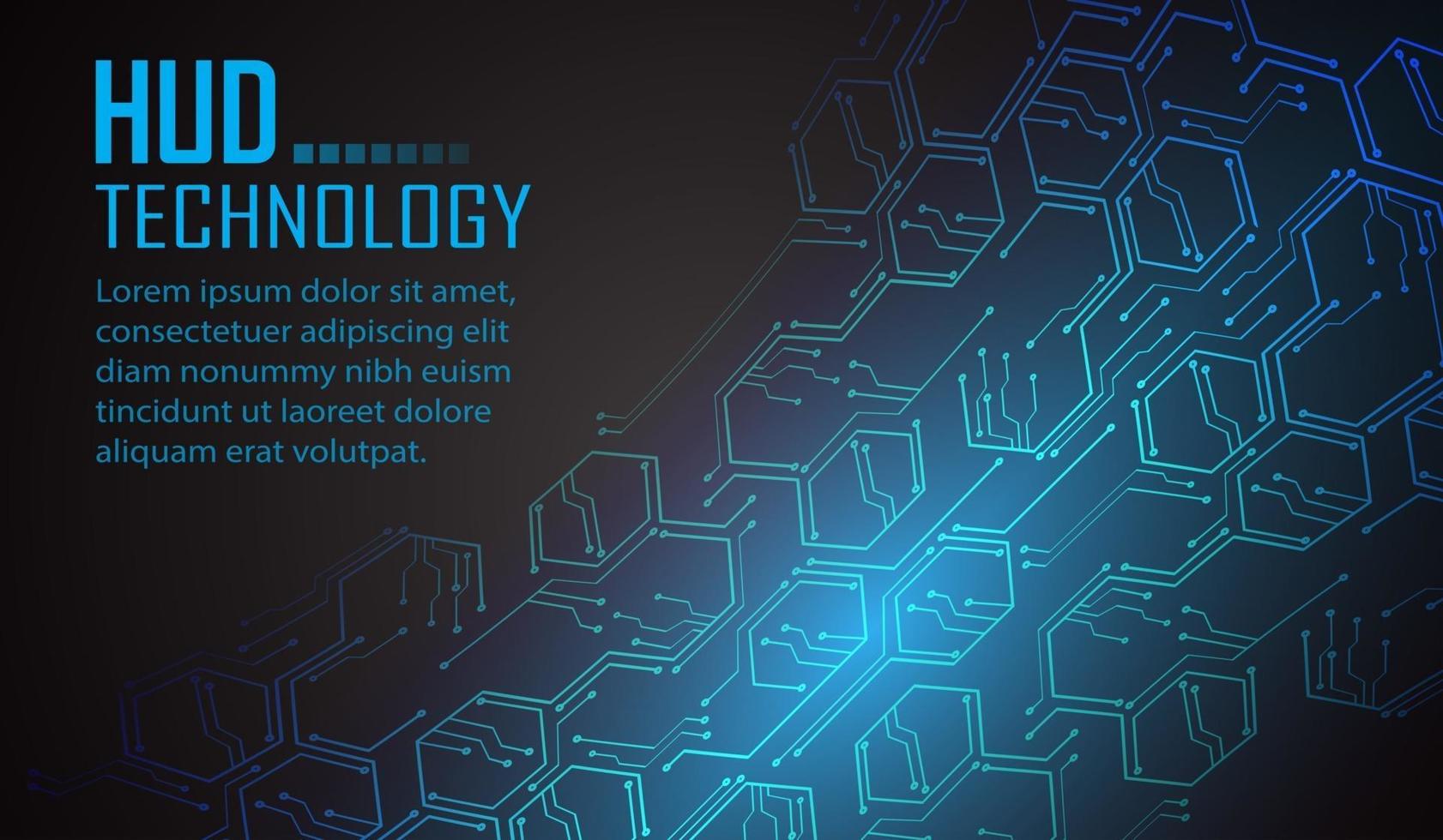 Fondo de concepto de tecnología futura de circuito cibernético vector