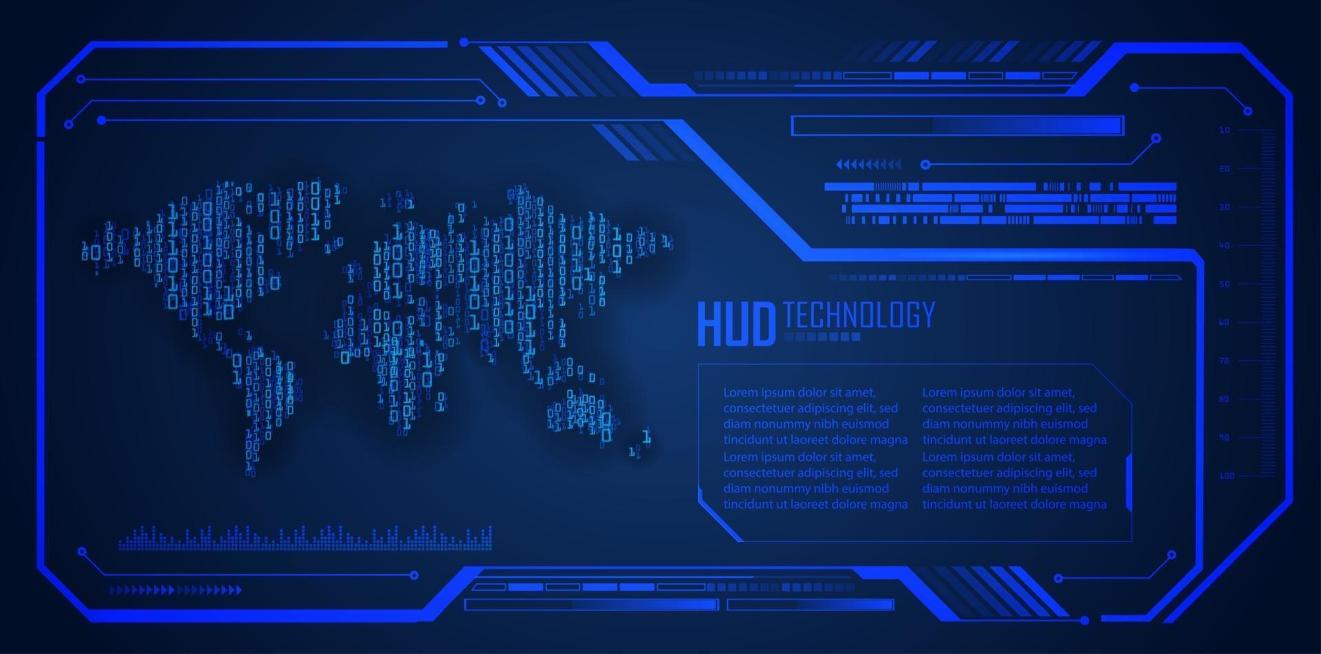 hud cyber circuit future technology concept background vector