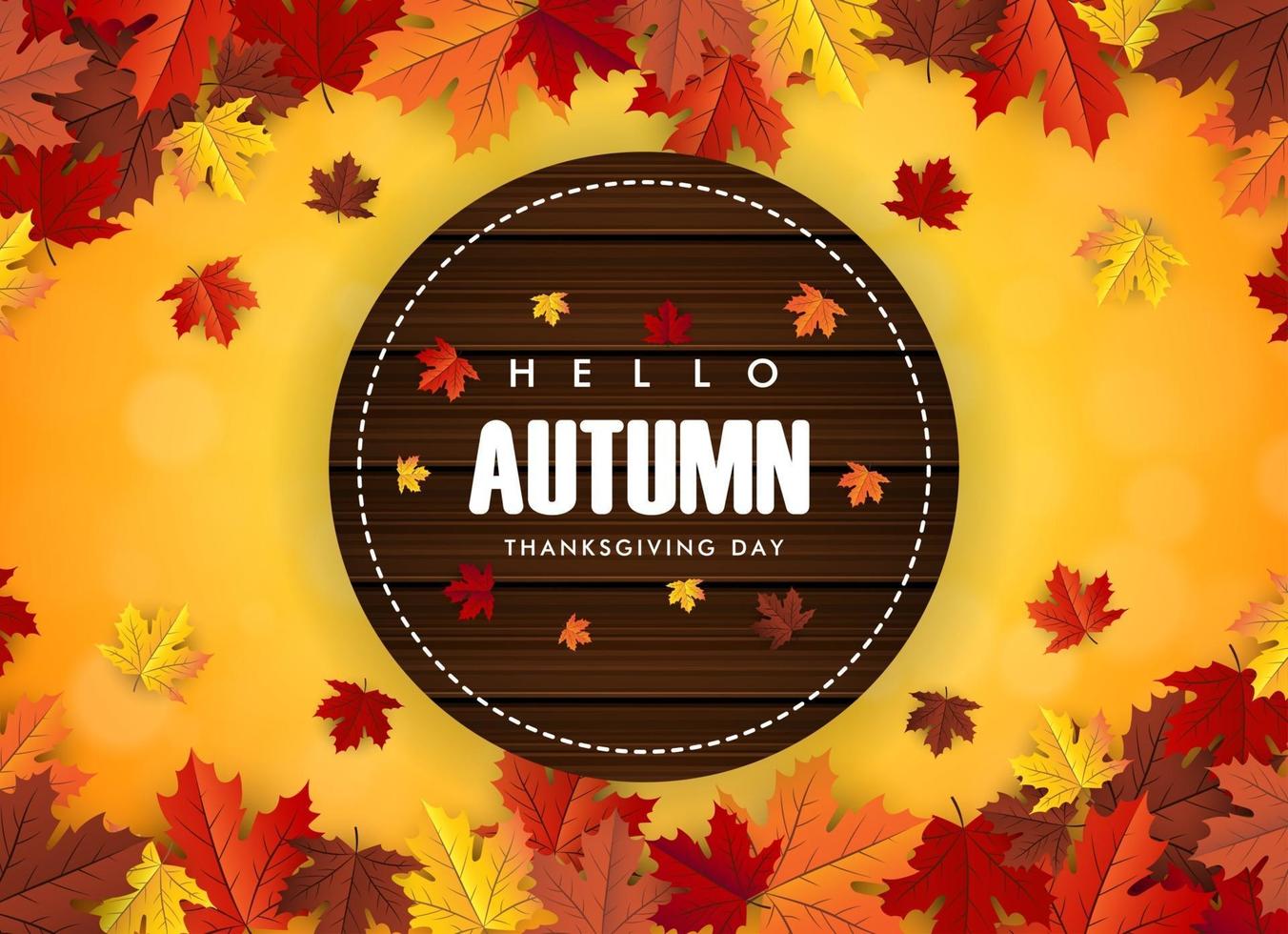 autumn maple leaf background banner vector